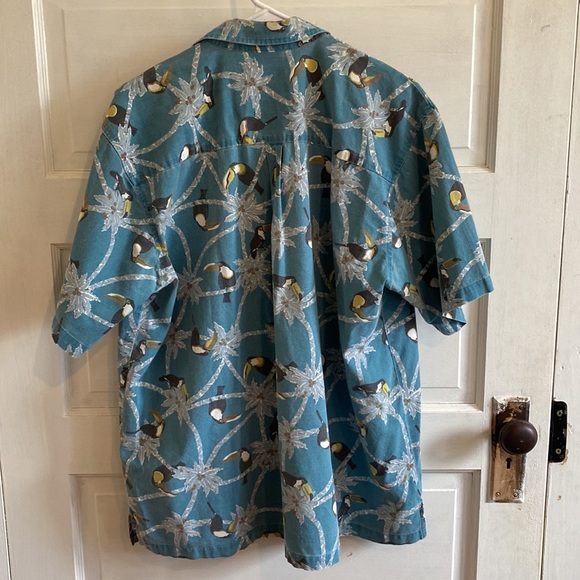 1980s VTG Men’s Store at Sears Short sleeve button up collared tropical shirt - Picture 2 of 7